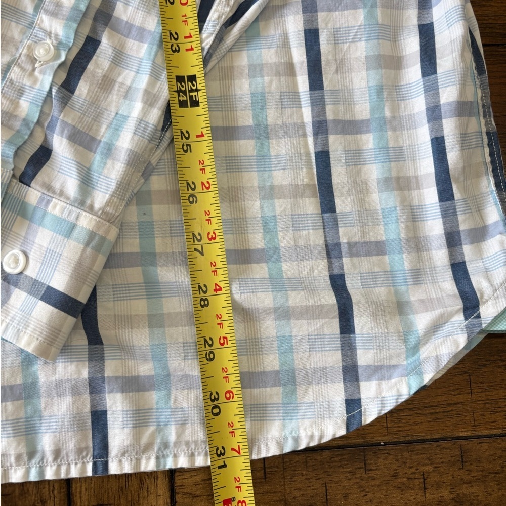 Tommy Bahama Light Blue and White Stripped Long Sleeve button down Shirt - Picture 4 of 6